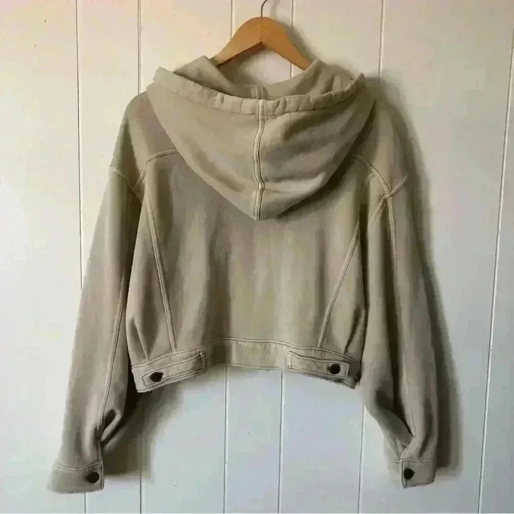 Free People CHAQUETA DREAMERS Cropped Hooded Jacket Size S/P - Picture 13 of 14